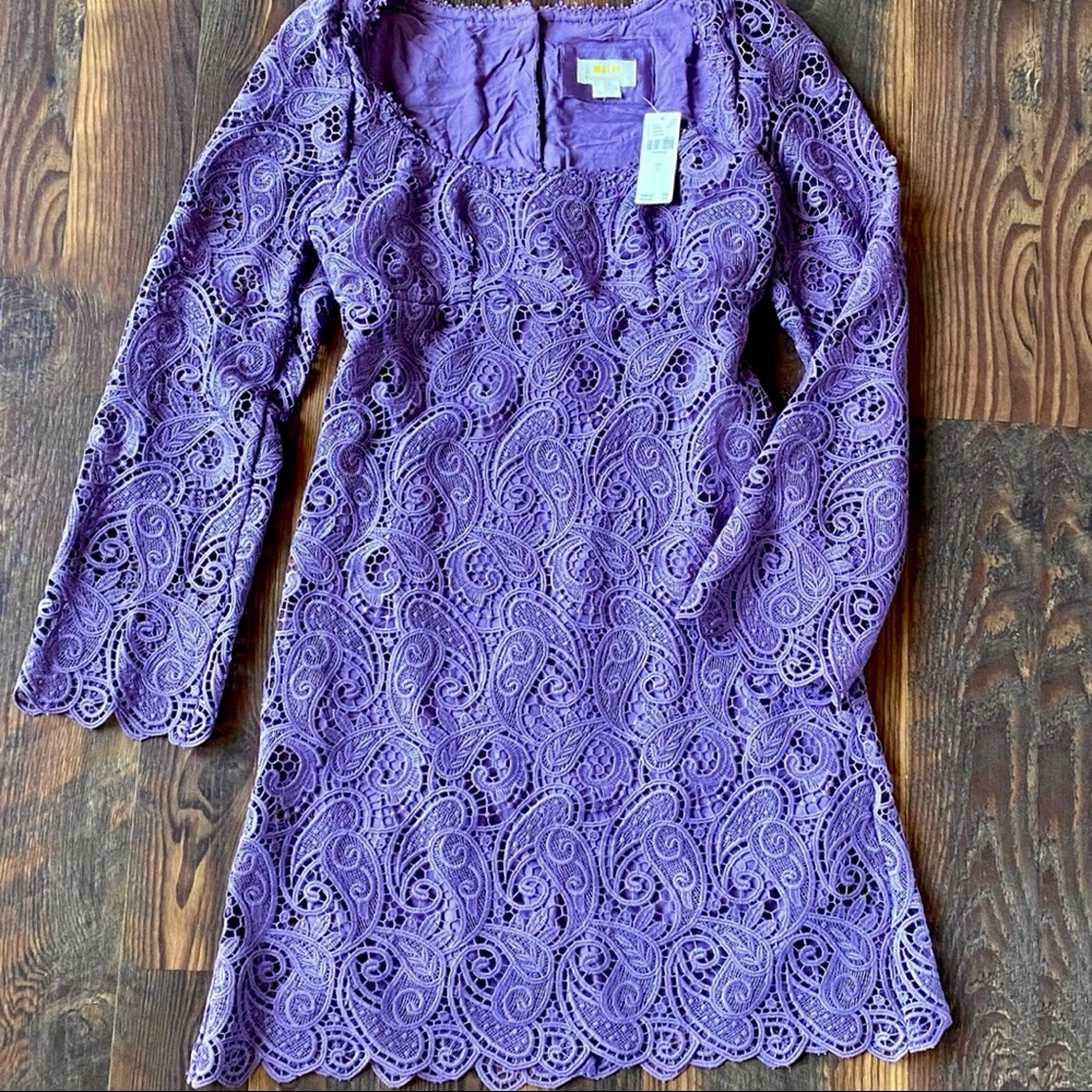 Anthropologie Maeve 🆕✨HP✨ |🎄Bell Sleeve Embroidered Lace Mini Dress. - Picture 3 of 9